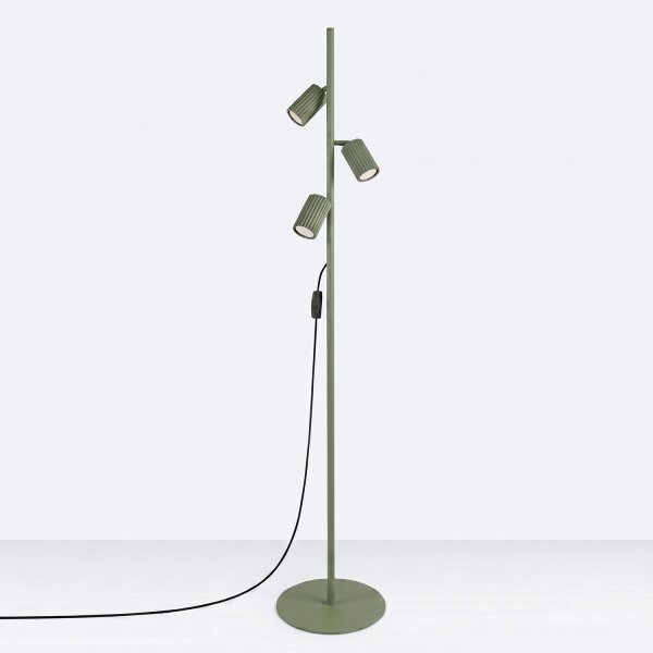 Sollux SL.2026 - Stojací lampa KARBON 3xGU10/10W/230V zelená