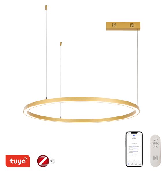 Immax NEO FINO NEW Smart závěsné svítidlo 1 kruh, 80cm, 60W, zlaté, Zigbee 3.0