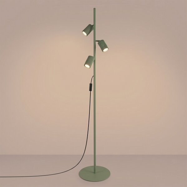 Sollux SL.2026 - Stojací lampa KARBON 3xGU10/10W/230V zelená