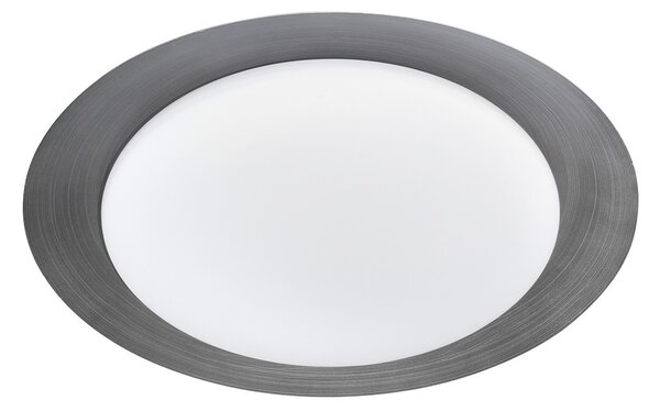Linea Light 8271 Crew_1, stropní svítidlo s šedým límcem, 12W LED 3000K, prům. 30cm