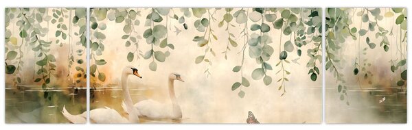 Obraz - Jezero, aquarel (170x50 cm)