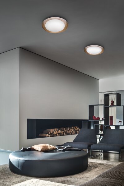 Linea Light 8275 Crew_1, stropní svítidlo s bílým límcem, 17W LED 3000K, prům. 38cm