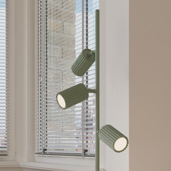 Sollux SL.2026 - Stojací lampa KARBON 3xGU10/10W/230V zelená