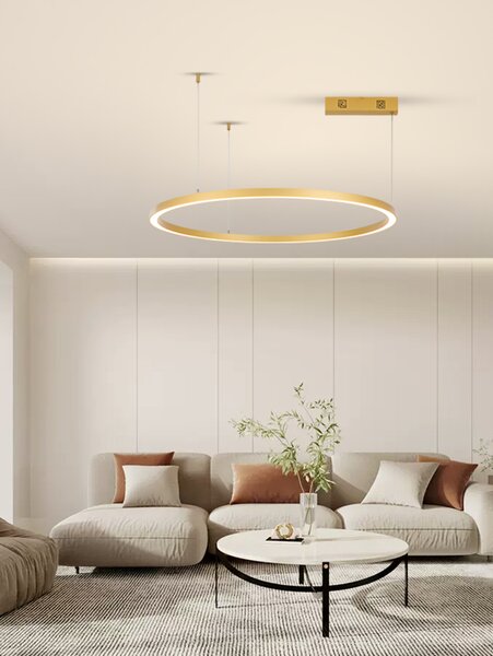 Immax NEO FINO NEW Smart závěsné svítidlo 1 kruh, 80cm, 60W, zlaté, Zigbee 3.0