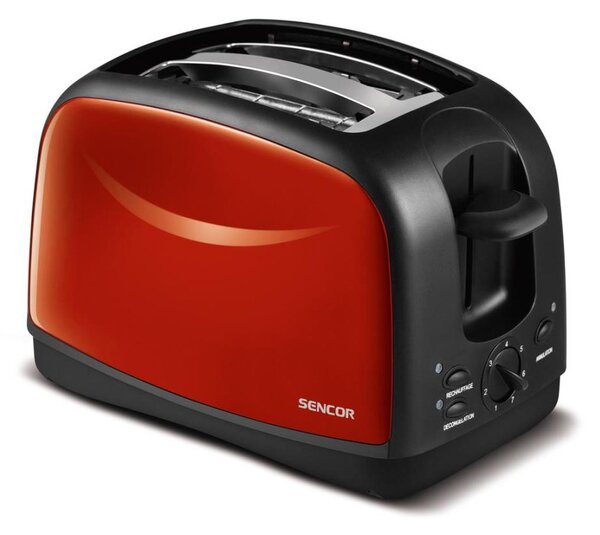 Sencor - Topinkovač s dvěma otvory 850W/230V červená