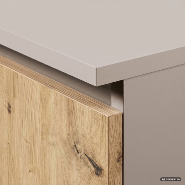 Komoda RTV K120 2D 1P CLP kašmírová / dub artisan