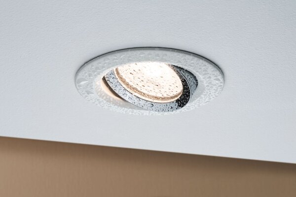 Paulmann 93663 Nova Plus, otočná bodovka GU5,3 nebo GU10, bílá/chrom, průměr 9,3cm, IP65