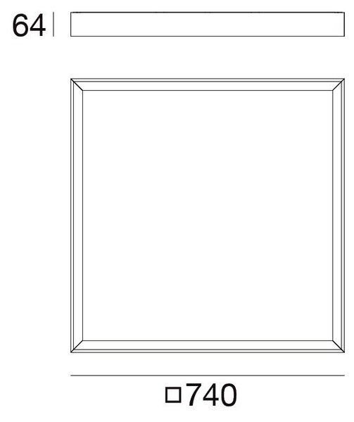Linea Light CA010DWHMDI Tara maxi, bílé stropní svítidlo, 58W LED 2700K stmívatelné phase-cut, 74x74cm