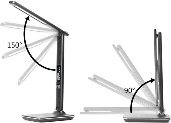 Immax LED KINGFISHER 08965L 8,5W/400lm 2700-5500K černá, USB, QI, BK