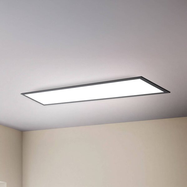 B.K. Licht LED panel Odin zapnuto/vypnuto, 100 x 25 cm, černý, 4 000 K, Černá, Pracovna / kancelář, kov, Moderní