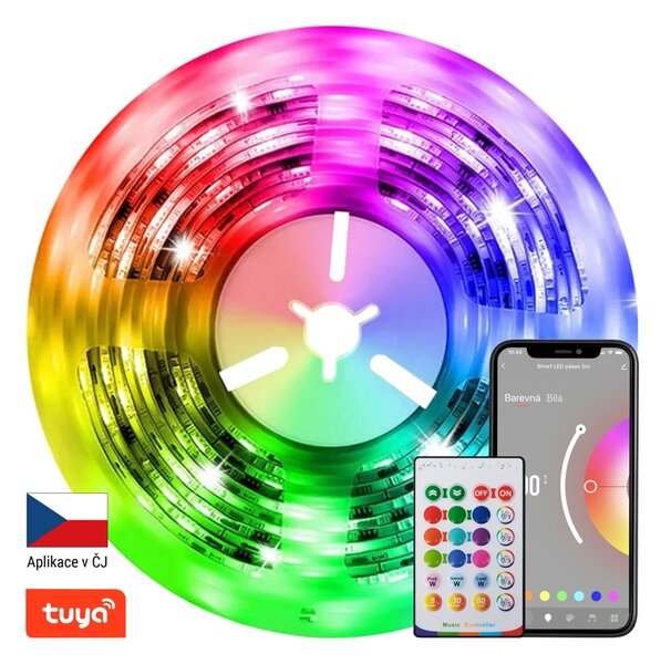 Immax NEO LITE Smart LED pásek 5m, RGB+CCT, barevný+stmívatelný, WiFi, DO, Beacon MUSIC