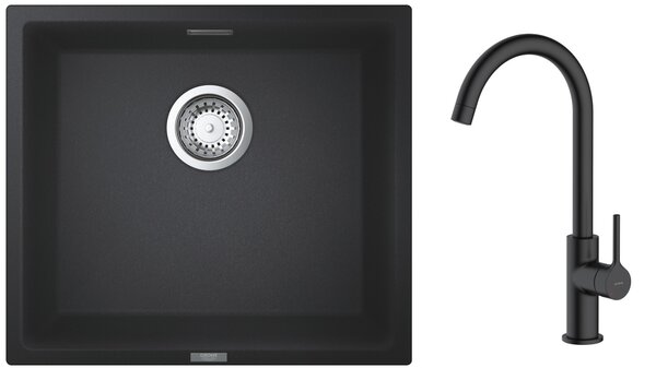 Sada granitový dřez Grohe K700 31653AP0, kuchyňská baterie Oltens Skafta 35206300