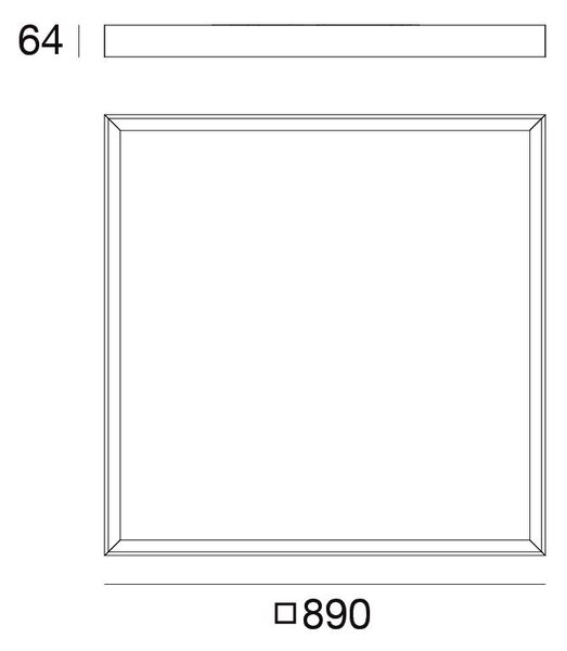 Linea Light CA011DWHMDI Tara mega, bílé stropní svítidlo, 76W LED 2700K stmívatelné phase-cut, 89x89cm