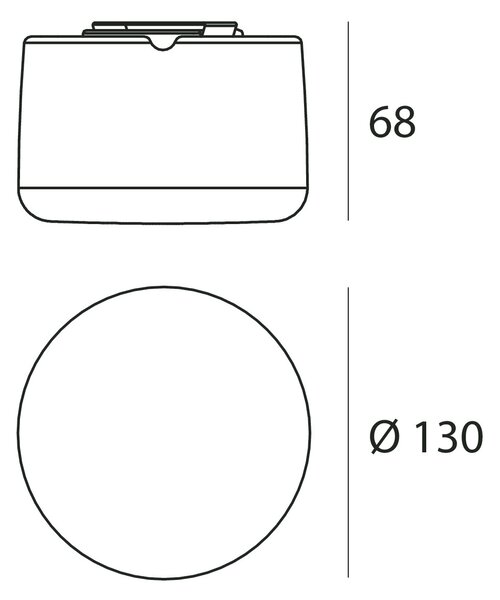 Linea Light 8028 MiniWhite_R, kulaté nástěnné svítidlo z bílého polyethylenu, 4W LED 3000K, prům. 13cm, IP65
