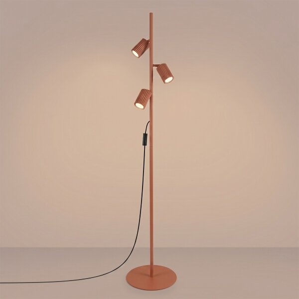 Sollux SL.2024 - Stojací lampa KARBON 3xGU10/10W/230V oranžová