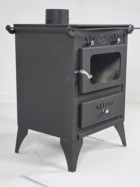 ZVEZDA Retro G, Volně stojící kamna na dřevo s prosklením, 6,9 kW, Ø 130 mm