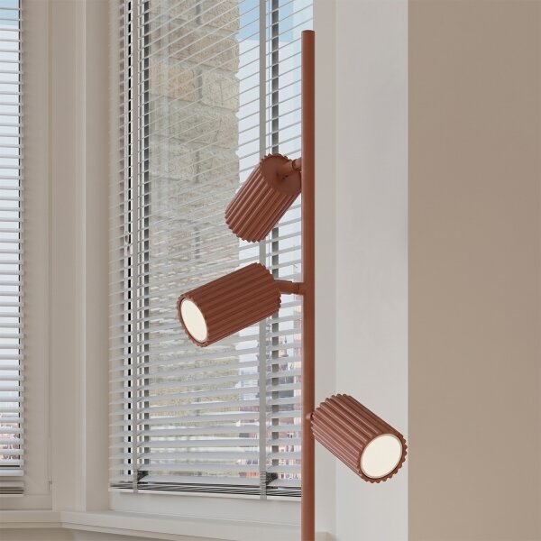 Sollux SL.2024 - Stojací lampa KARBON 3xGU10/10W/230V oranžová