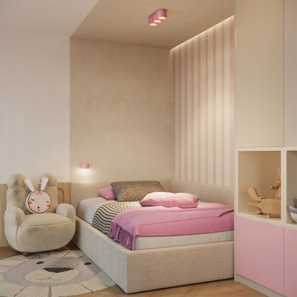 Sollux SL.2465 - Nástěnné svítidlo MODO 1xGX53/10W/230V růžová