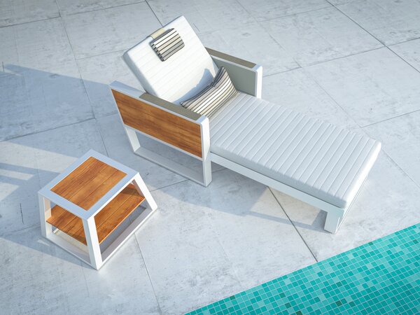 Set zahradních lehátek YORK WHITE Exteriér | Zahradní lehátka