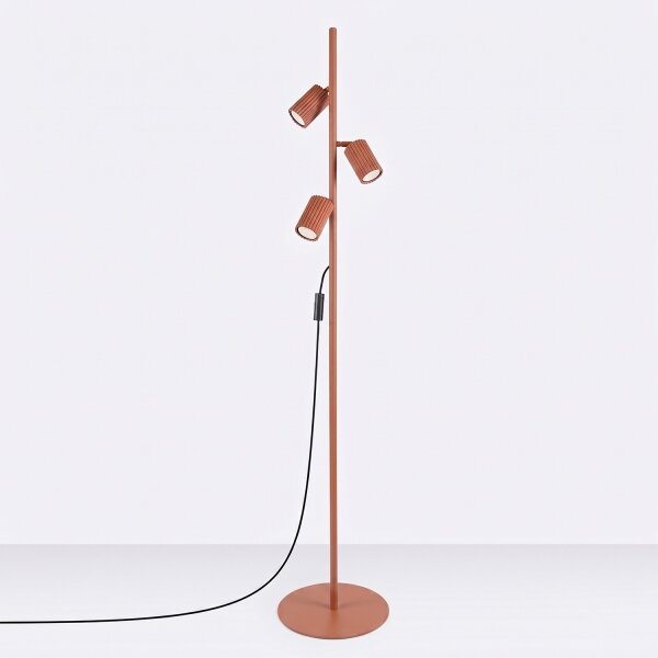 Sollux SL.2024 - Stojací lampa KARBON 3xGU10/10W/230V oranžová