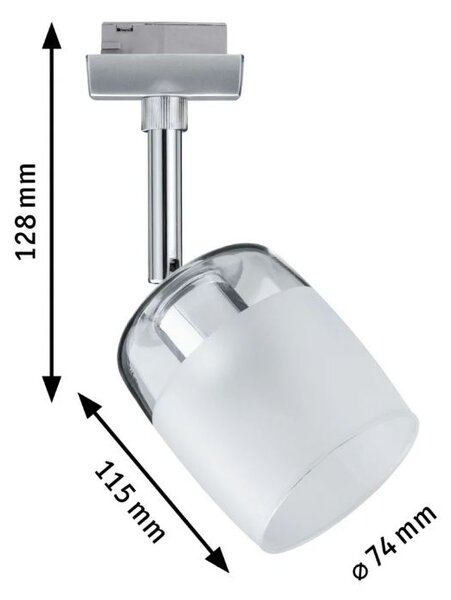 Paulmann 95338 Blossom, spot pro Urail system, 1xG9 max. 10W, matný chrom/satinované sklo