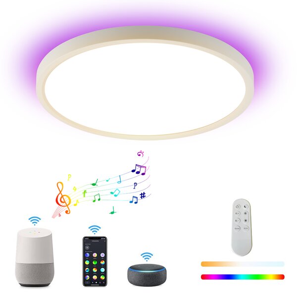 Immax NEO LITE TUDO Smart stropní svítidlo RGB podsvícení 40cm 50W Tuya WiFi Beacon bílá