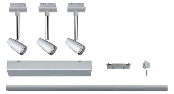 Paulmann 95459 Barelli, základní set Urail systemu, 3xGU10 max. 10W, matný chrom, délka 1,2m