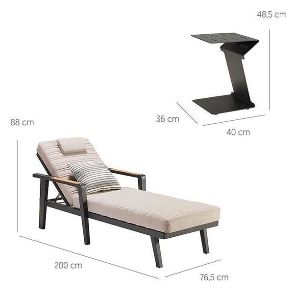 Set zahradních lehátek EMOTI Exteriér | Zahradní lehátka