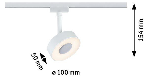 Paulmann 95588 Circle, spot pro Urail system, 1x5W LED 3000K, tříkrokové stmívání, bílá