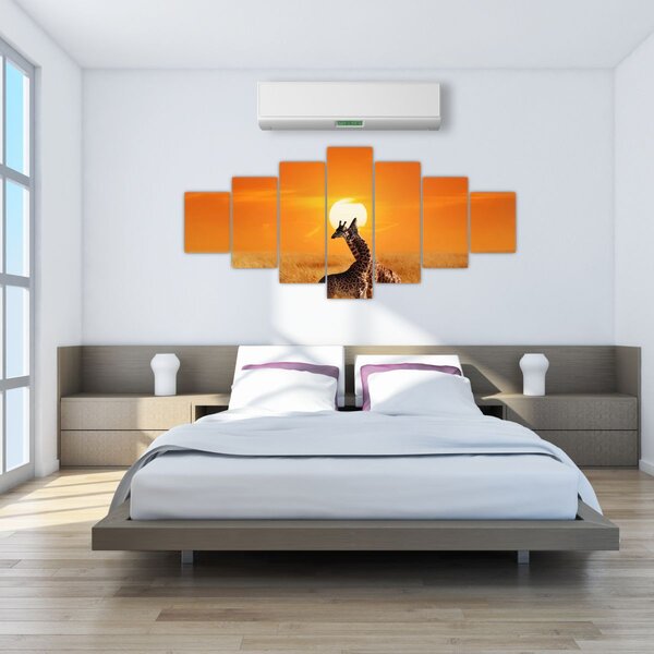 Obraz - Žirafy v národním parku Serengeti (210x100 cm)