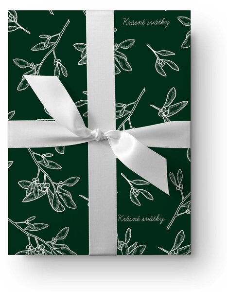 EPipí Vánoční balicí papír - Jmelí zelené Balicí papír: 1 arch