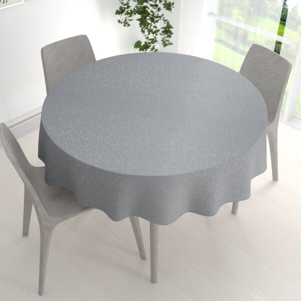 Biante Teflonový kulatý ubrus TF-086 Ornamenty na šedém Ø 40 cm