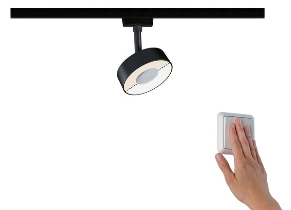 Paulmann 96545 Circle, spot pro Urail system, 1x5W LED 3000/4000K, White Switch, černá