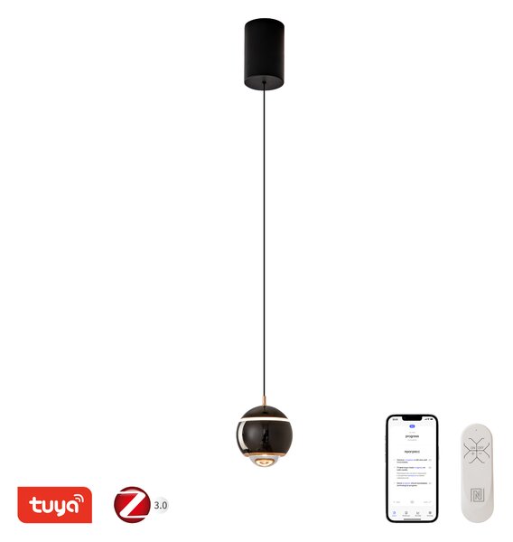Immax NEO DORMINE Smart stahovací bodové svítidlo, perlově černé, Zigbee 3,0
