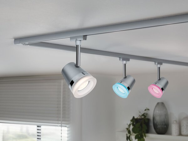 Paulmann 95525 Cone, spot pro Urail system, ZigBee GU10 5,5W RGBW, stmívatelné, matný chrom