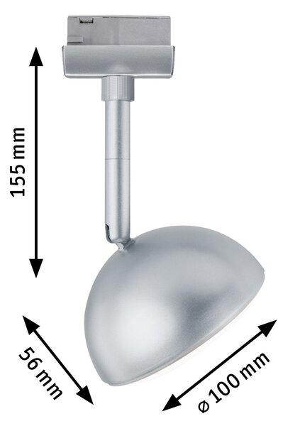Paulmann 95508 Hemi, spot pro Urail system, 1x4,9W LED 2700K stmívatelné, matný chrom