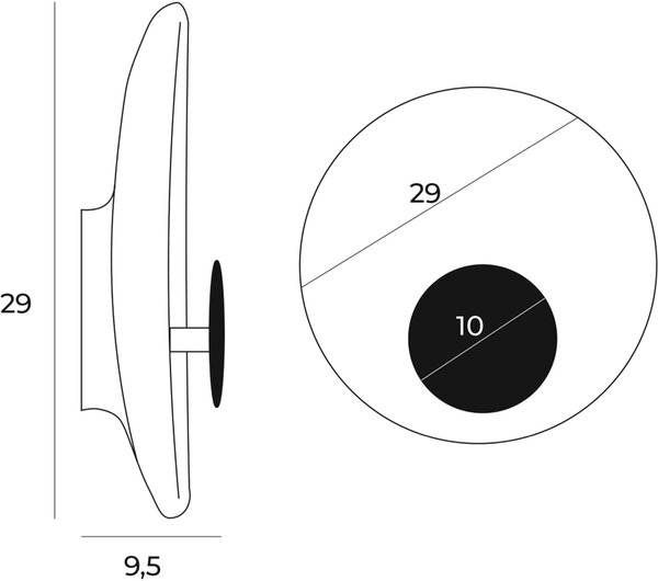 MaxLight Oyaka nástěnné svítidlo 1x5 W bílá-černá W0325