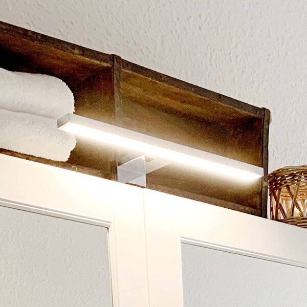 B.K. Licht LED zrcadlové svítidlo Mira, šířka 30 cm, chrom, kov, 4 000 K, Chrom / stříbro, Koupelna, kov