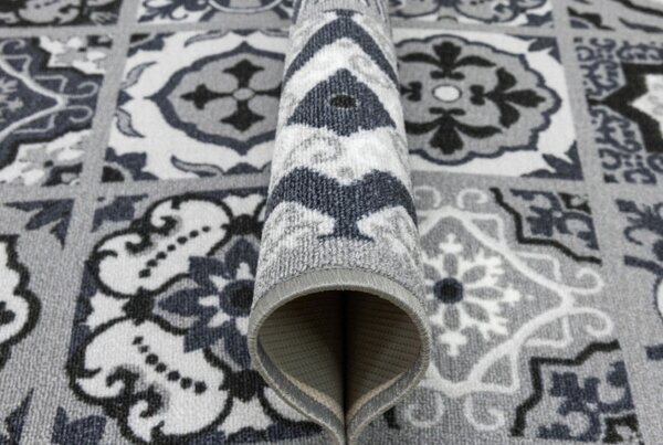 Protiskluzový běhoun Patchwork - šedý