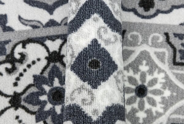Protiskluzový běhoun Patchwork - šedý