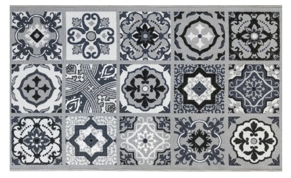 Protiskluzový běhoun Patchwork - šedý