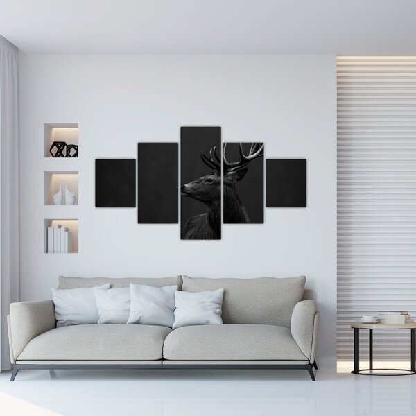 Obraz - Portrét jelena (125x70 cm)