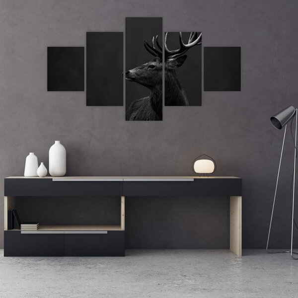 Obraz - Portrét jelena (125x70 cm)