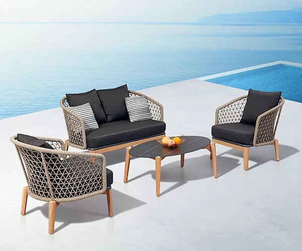 Zahradní 4 místná sedací souprava MAPLE Exteriér | Zahradní sedací sestavy