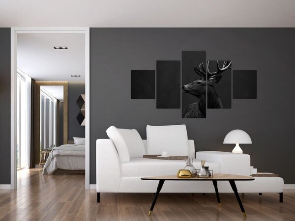 Obraz - Portrét jelena (125x70 cm)