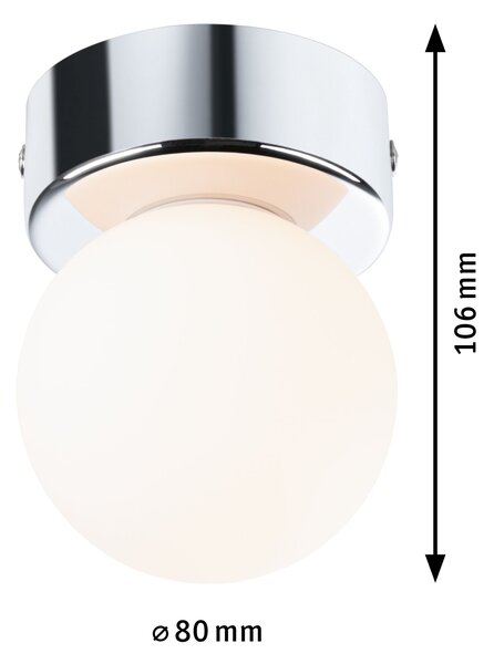 Paulmann 71061 Gove, koupelnové stropní svítidlo 1xG9 max. 20W, chrom, průměr 8cm, IP44
