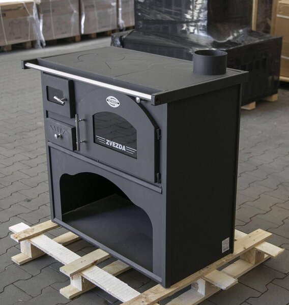 ZVEZDA Classic GFS, Sporák na dřevo s troubou a varnou plochou, 5,9 kW, Ø 130 mm