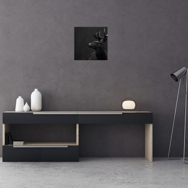 Obraz - Portrét jelena (30x30 cm)