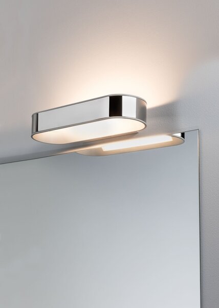 Paulmann 70948 Agena, nástěné svítidlo 20W 2700K, stmívatelné, chrom/matná bílá, délka 31cm, IP44