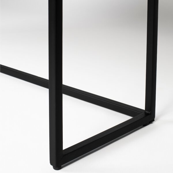 White Label Tmavě hnědá teaková komoda WLL WEBSTER 135 x 35 cm
